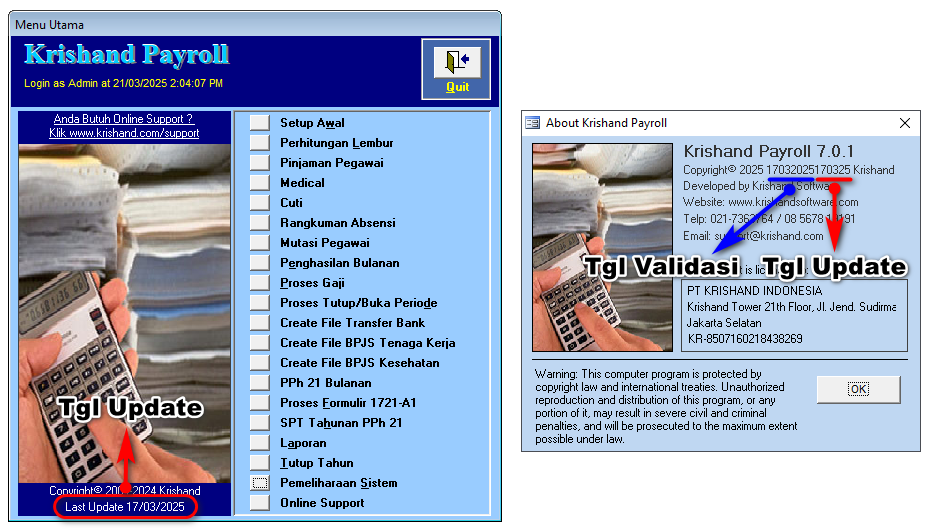 Tanggal Update Software