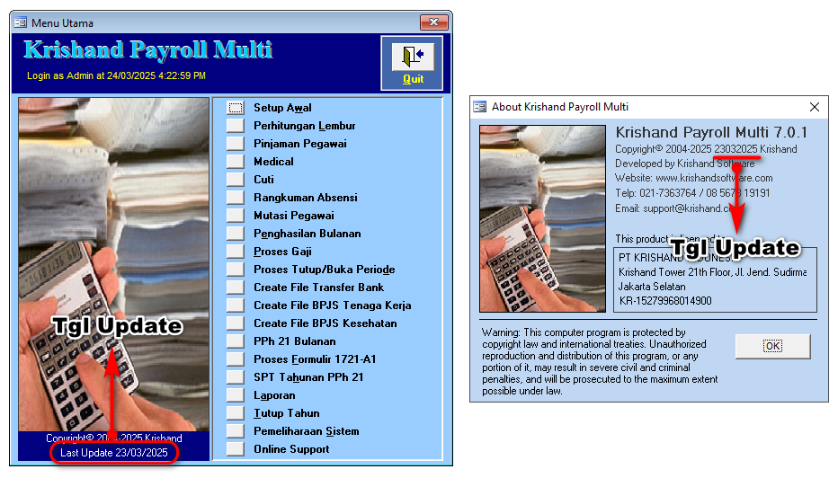 Tanggal Update Software