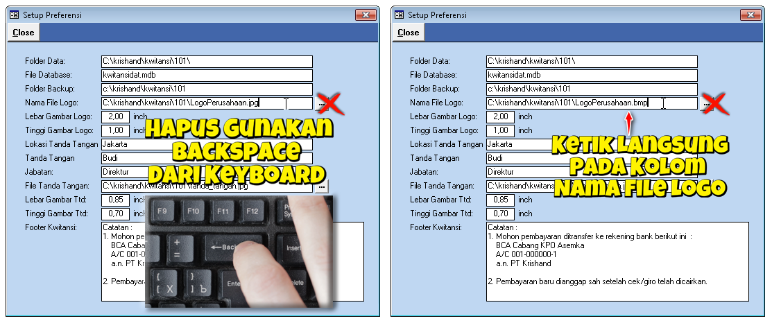 Ubah Nama File Logo Secara Langsung