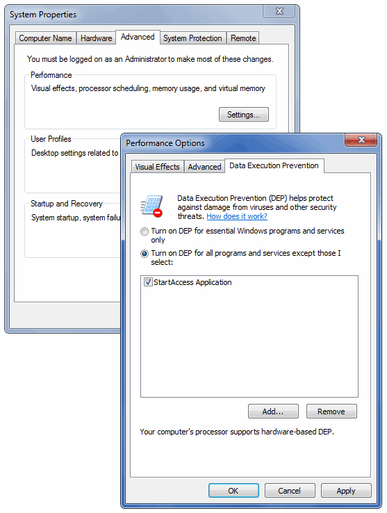 DEP (Data Execution Prevention)